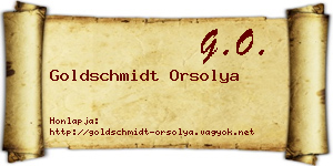 Goldschmidt Orsolya névjegykártya